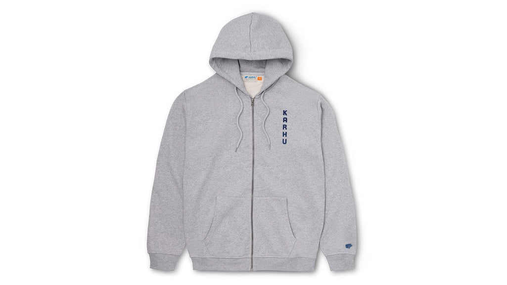 Karhu FULL ZIP HOODIE - HEATHER GREY / TRUE NAVY KA00177-60TN