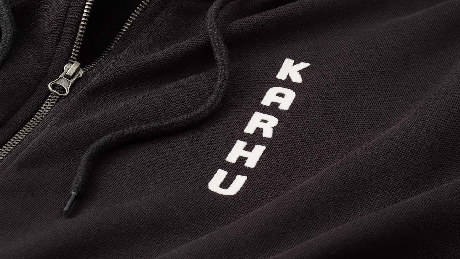 Karhu FULL ZIP HOODIE - JET BLACK / FOGGY DEW KA00177-JBFD