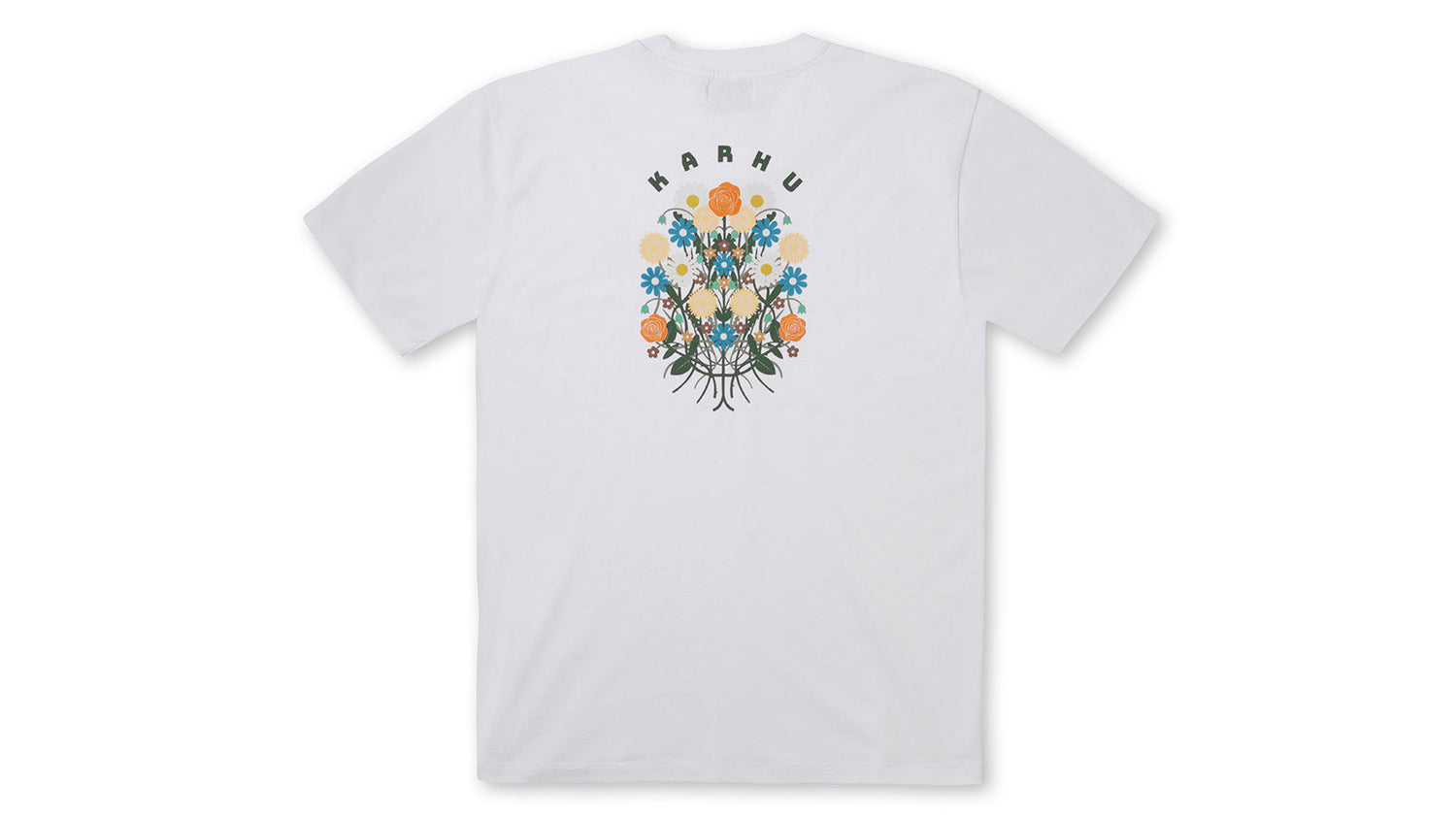 FLOWER BOUQUET T SHIRT - BRIGHT WHITE / DOUGLAS FIR