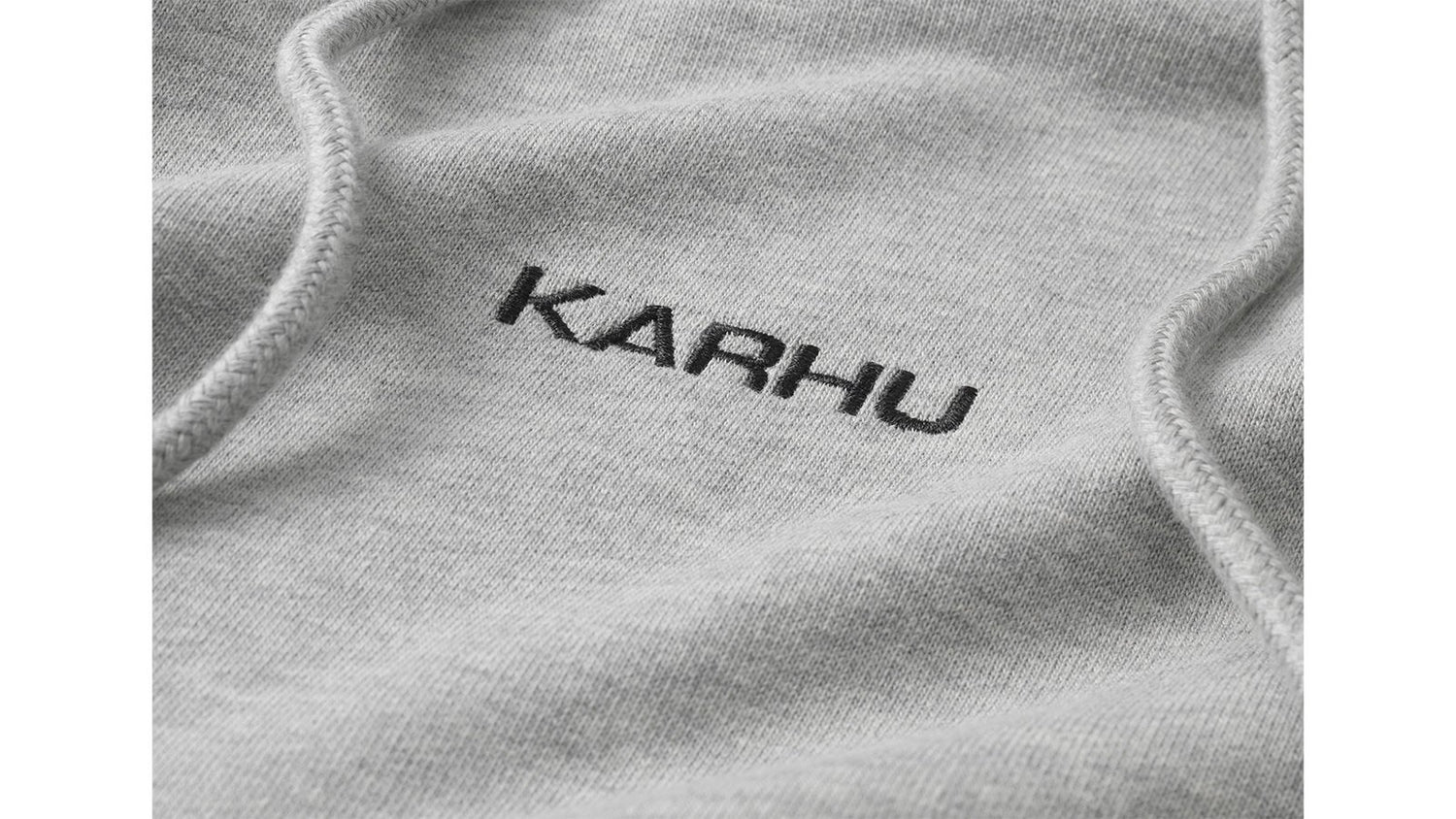 Karhu Logo Hoodie - Heather Grey Jet Black