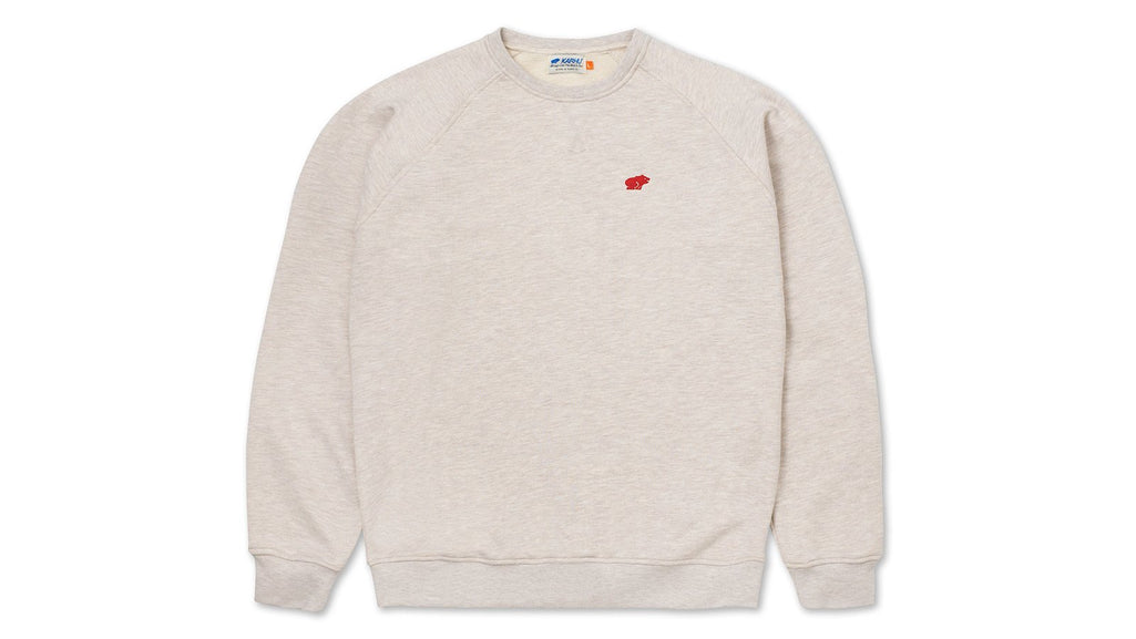 Karhu Classic Chest Logo Sweatshirt - Oatmeal Melange / Granata KA00161-OM32
