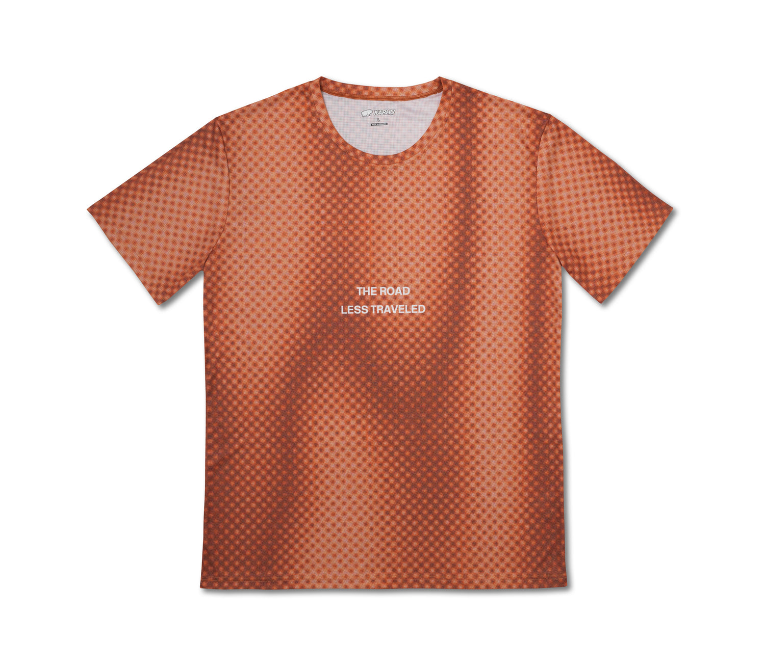 MEN'S RUNNING T-SHIRT - ORANGE GRADIENT / WHITE