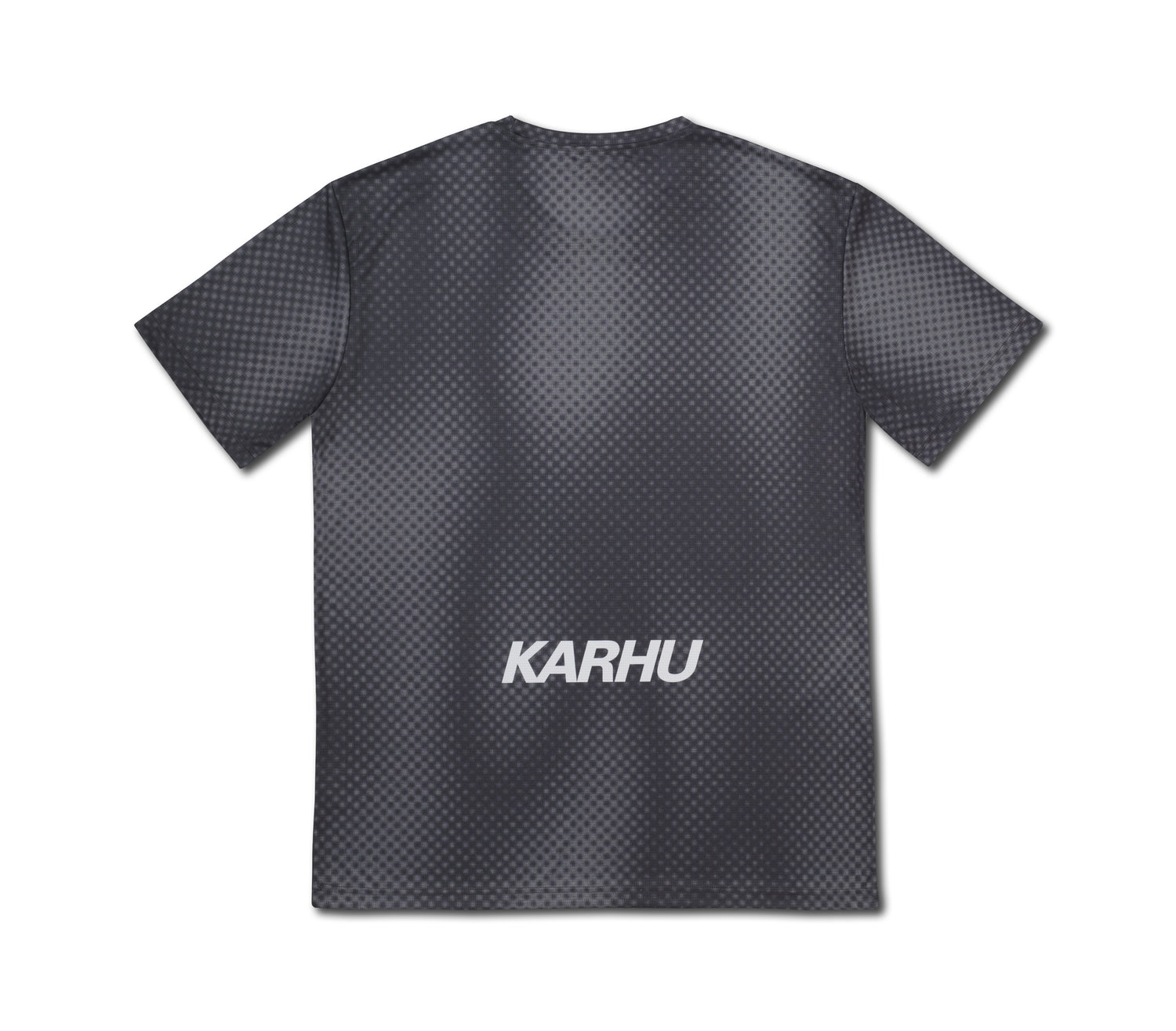 MEN'S RUNNING T-SHIRT - GREY GRADIENT / WHITE