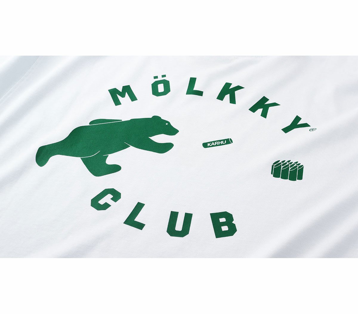 Karhu mölkky club t-shirt - white / verdant green
