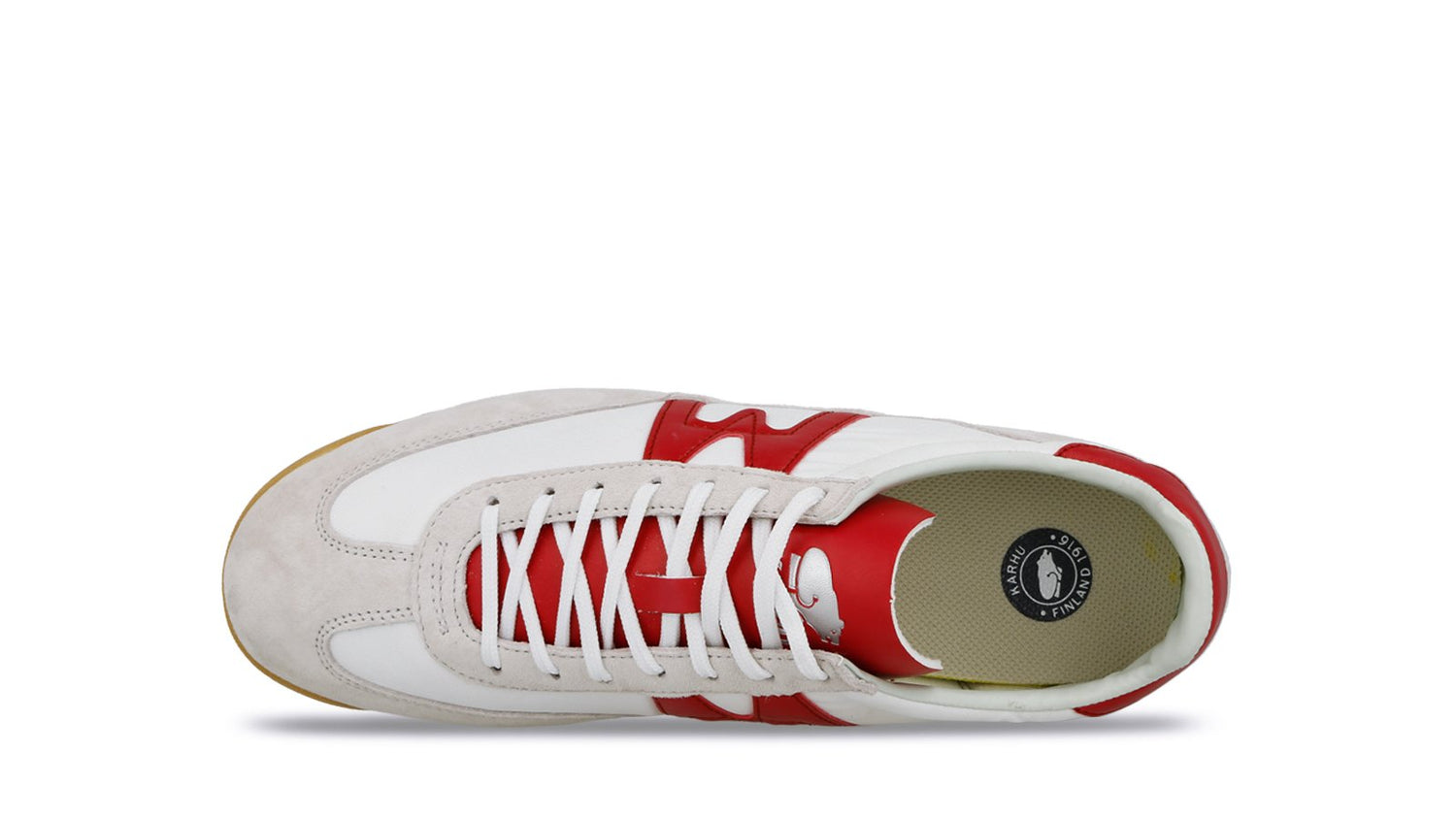 Karhu Mestari bright white racing Red above