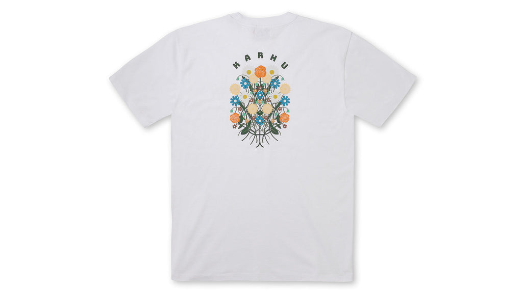FLOWER BOUQUET T SHIRT - BRIGHT WHITE / DOUGLAS FIR