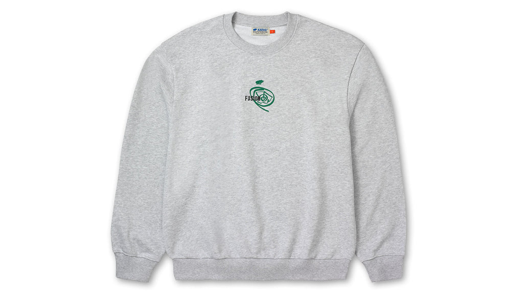 FUSION OG SWEATSHIRT - HEATHER GREY / ULTRAMARINE GREEN