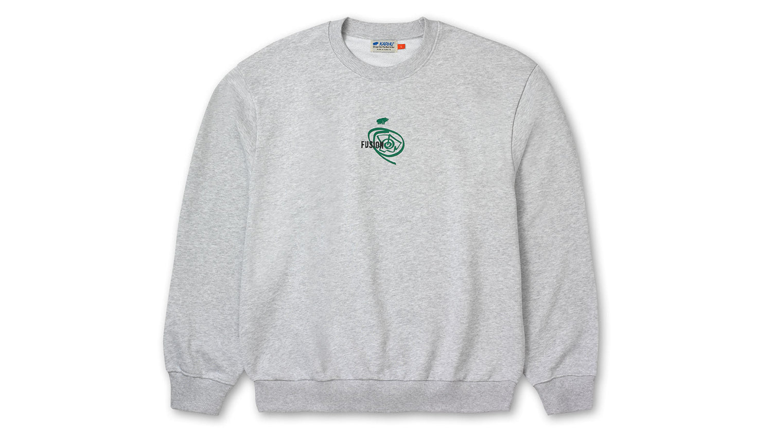 FUSION OG SWEATSHIRT - HEATHER GREY / ULTRAMARINE GREEN
