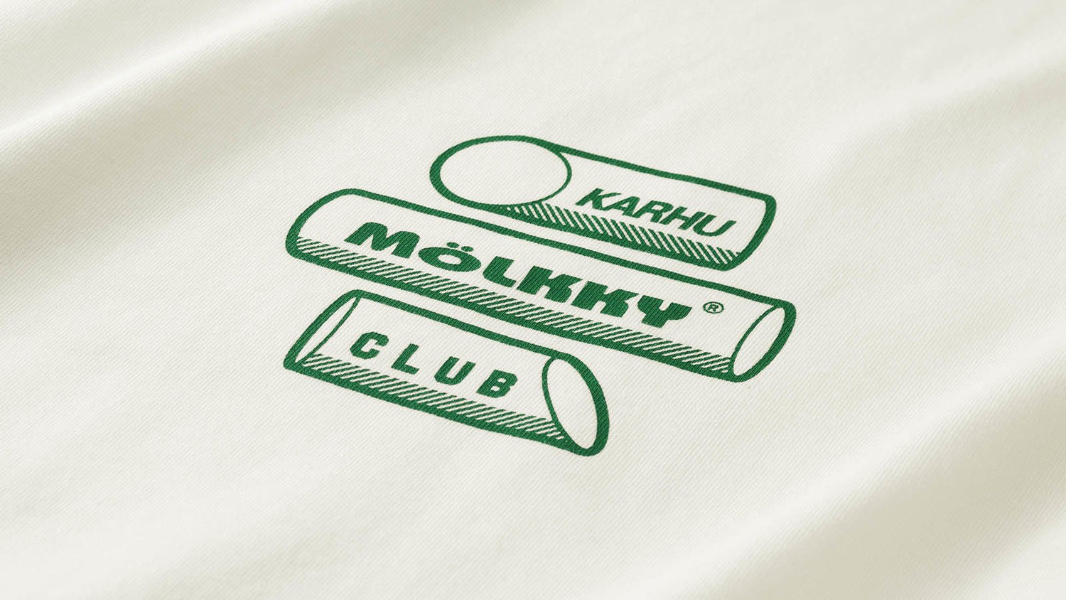 Karhu mölkky pack club t-shirt - sugar swizzle / verdant green