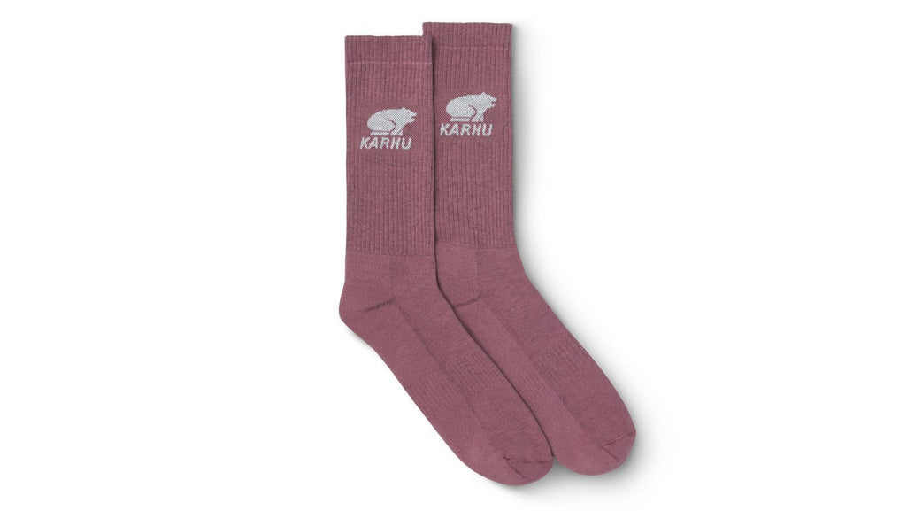 Classic logo sock - elderberry / white