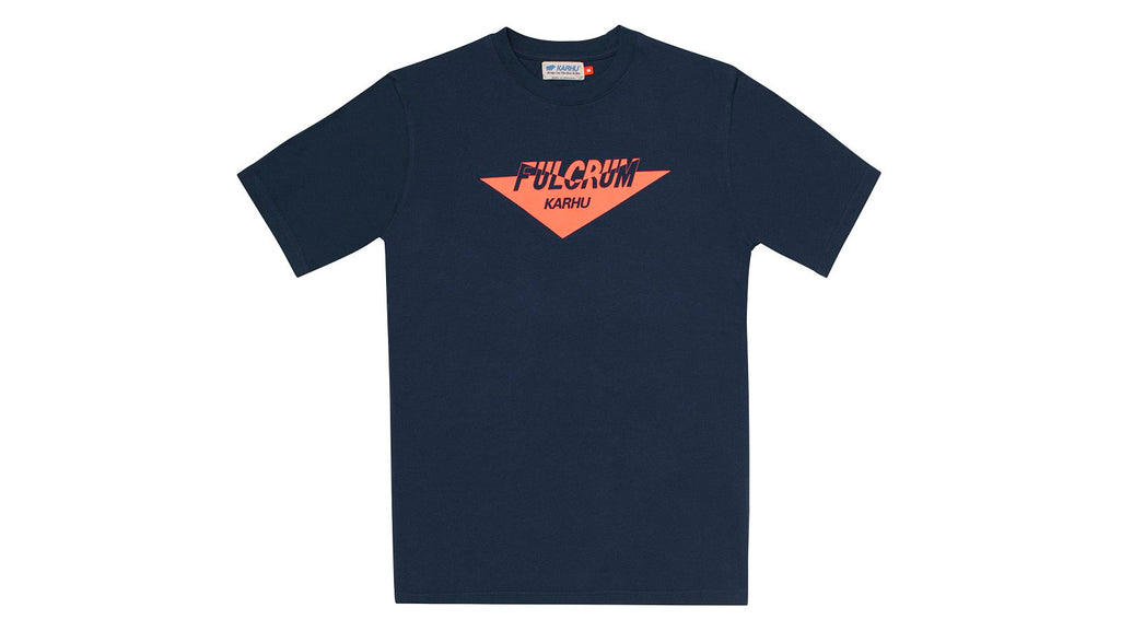 Karhu fulcrum tshirt navy poseidon hot coral front