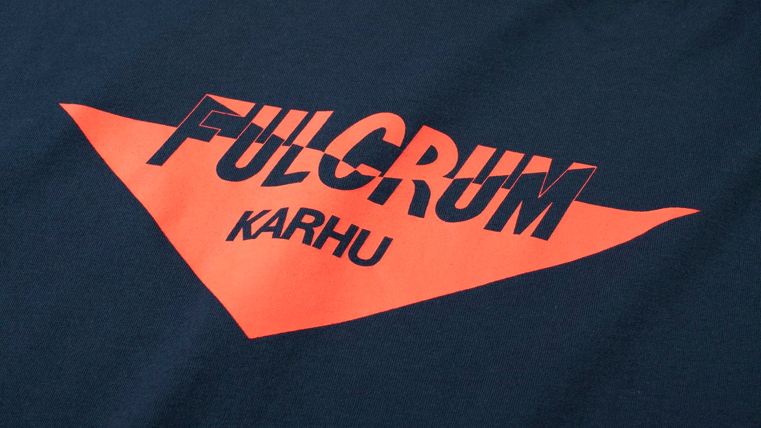 Karhu fulcrum tshirt navy poseidon hot coral logo 2